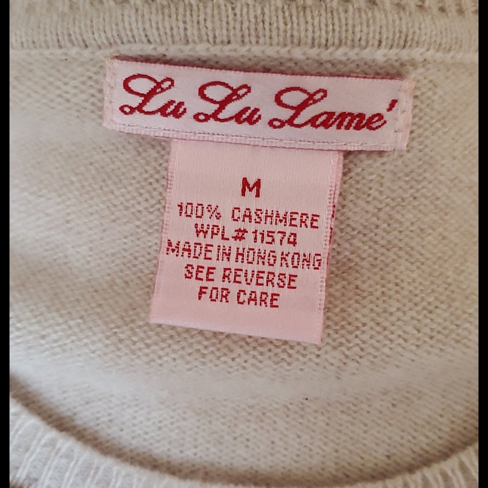 Lu Lu Lame khaki cashmere sweater - Picture 5 of 5